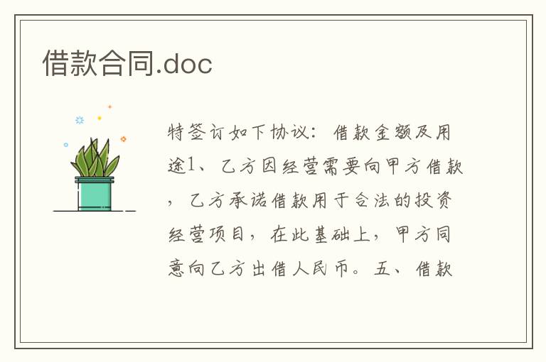 借款合同.doc